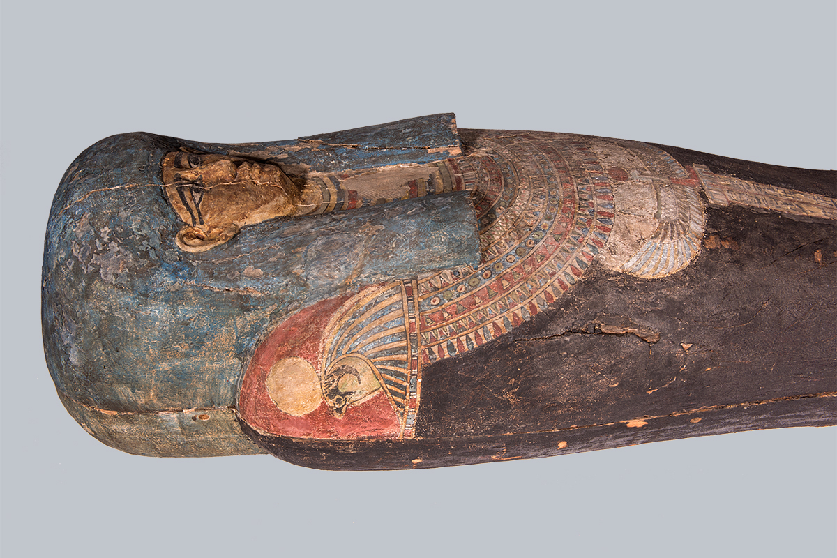 Sarg der Scherit-Min © Museum Aargau Schloss Lenzburg. Foto: Swiss Coffin Project